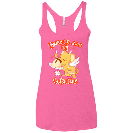 T-Shirts Vintage Pink / X-Small Sweets are my Valentine Women's Triblend Racerback Tank