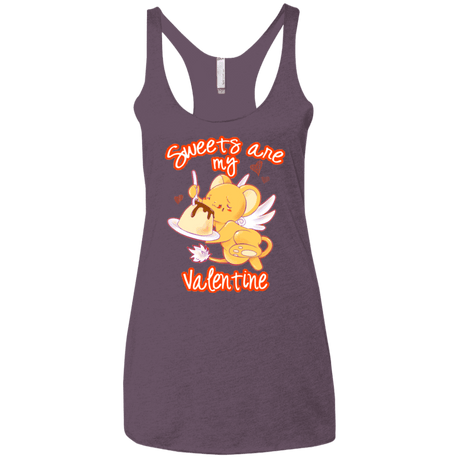 T-Shirts Vintage Purple / X-Small Sweets are my Valentine Women's Triblend Racerback Tank