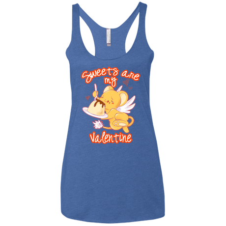 T-Shirts Vintage Royal / X-Small Sweets are my Valentine Women's Triblend Racerback Tank