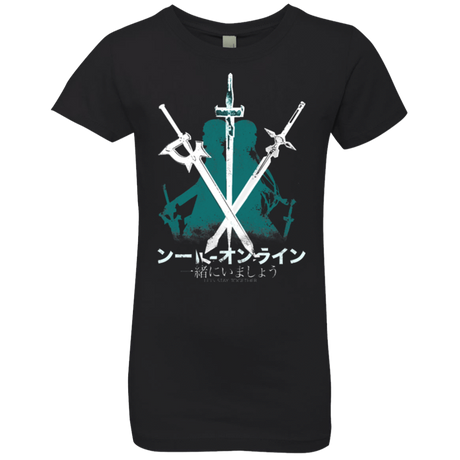 T-Shirts Black / YXS Sword Art Girls Premium T-Shirt
