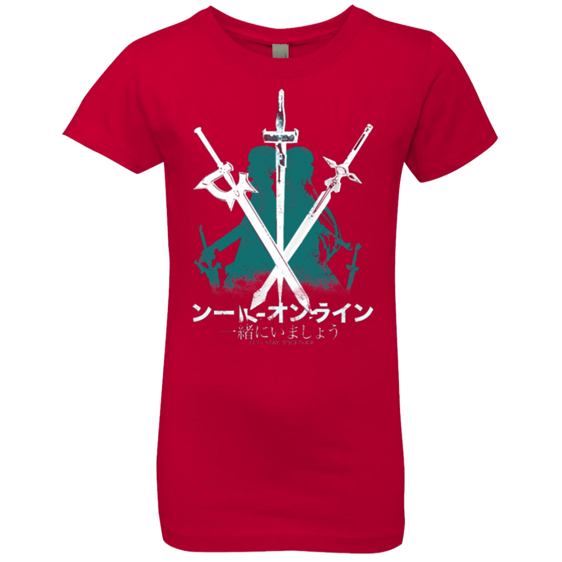 T-Shirts Red / YXS Sword Art Girls Premium T-Shirt