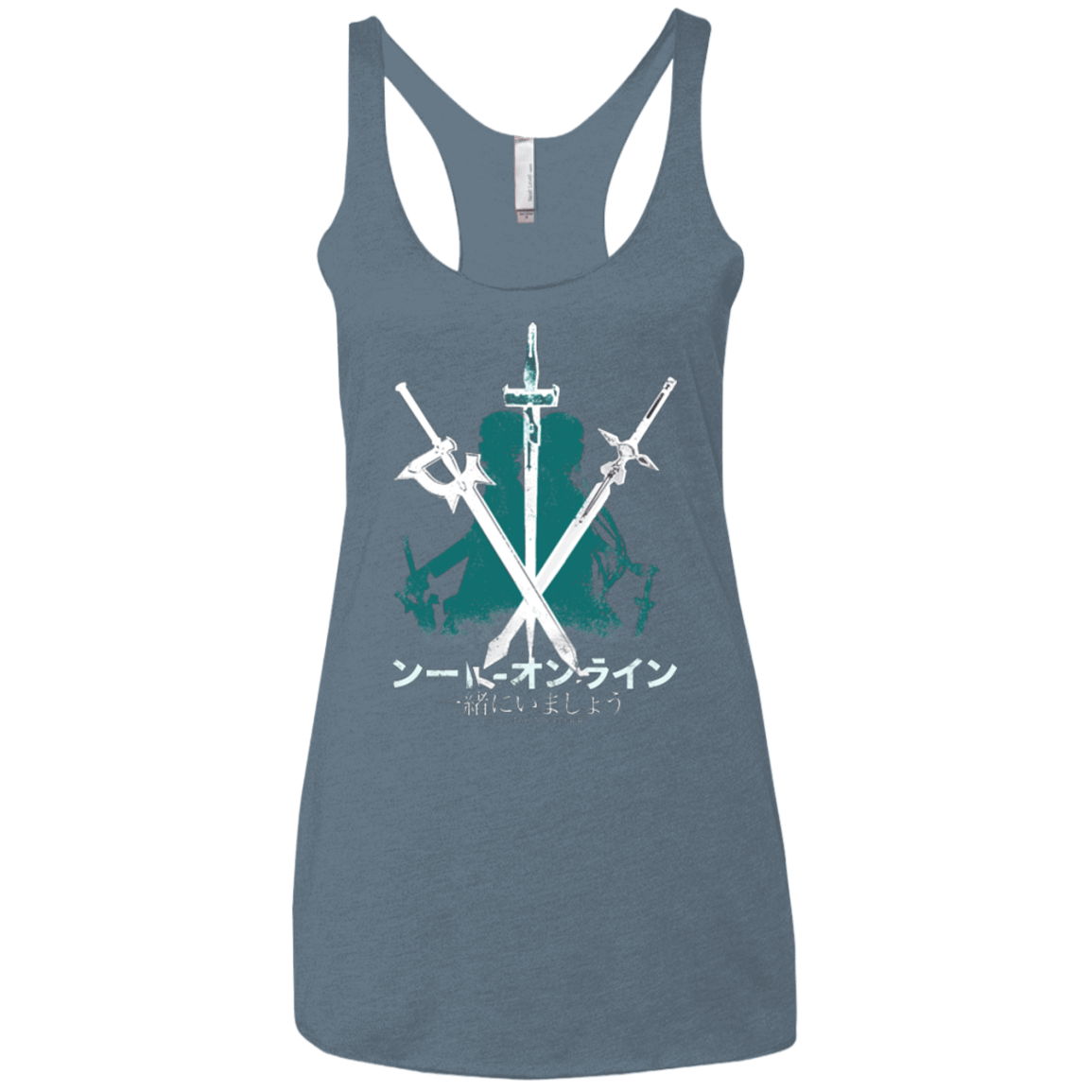 T-Shirts Indigo / X-Small Sword Art Women's Triblend Racerback Tank