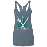 T-Shirts Indigo / X-Small Sword Art Women's Triblend Racerback Tank
