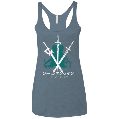 T-Shirts Indigo / X-Small Sword Art Women's Triblend Racerback Tank