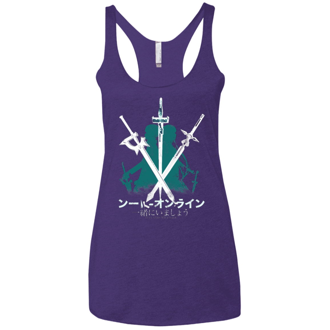 T-Shirts Purple / X-Small Sword Art Women's Triblend Racerback Tank