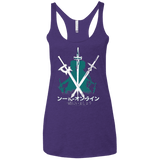 T-Shirts Purple / X-Small Sword Art Women's Triblend Racerback Tank