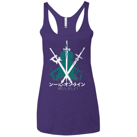 T-Shirts Purple / X-Small Sword Art Women's Triblend Racerback Tank