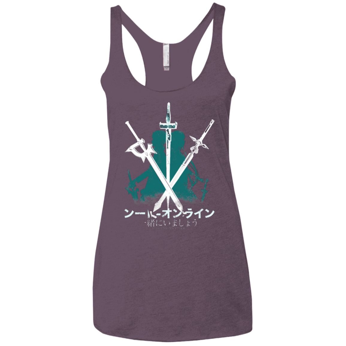T-Shirts Vintage Purple / X-Small Sword Art Women's Triblend Racerback Tank