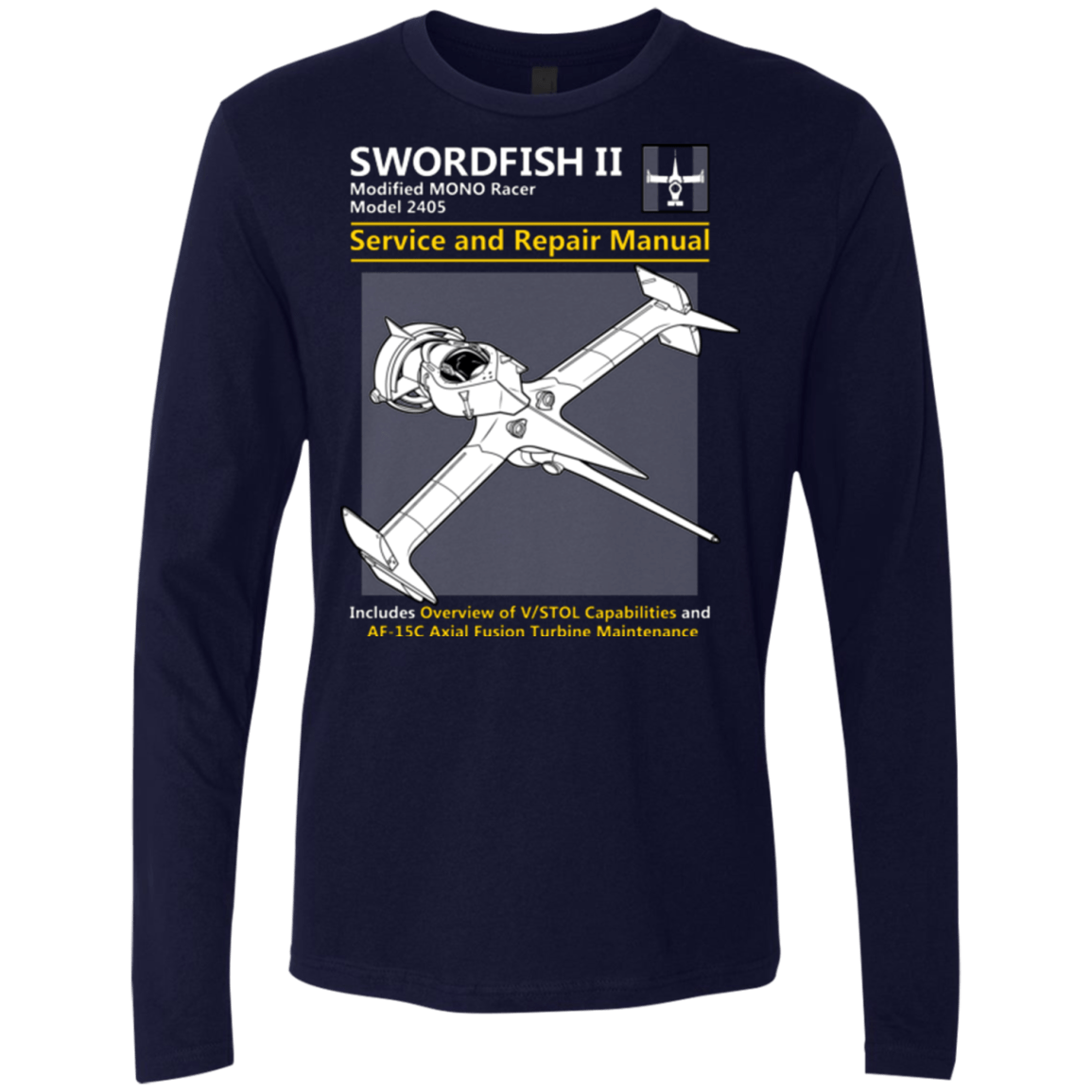 T-Shirts Midnight Navy / Small SWORDFISH SERVICE AND REPAIR MANUAL Men's Premium Long Sleeve