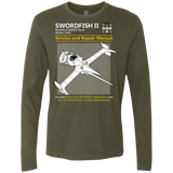 T-Shirts Military Green / Small SWORDFISH SERVICE AND REPAIR MANUAL Men's Premium Long Sleeve