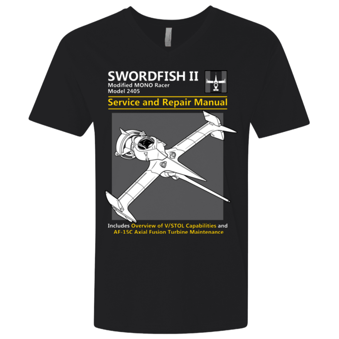 T-Shirts Black / X-Small SWORDFISH SERVICE AND REPAIR MANUAL Men's Premium V-Neck