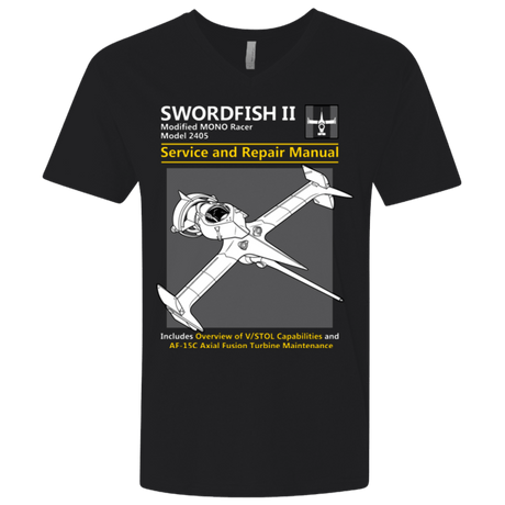 T-Shirts Black / X-Small SWORDFISH SERVICE AND REPAIR MANUAL Men's Premium V-Neck
