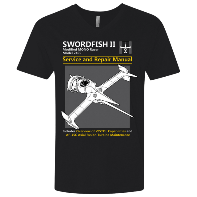 T-Shirts Black / X-Small SWORDFISH SERVICE AND REPAIR MANUAL Men's Premium V-Neck