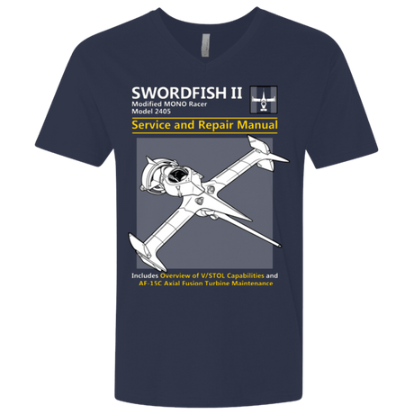 T-Shirts Midnight Navy / X-Small SWORDFISH SERVICE AND REPAIR MANUAL Men's Premium V-Neck