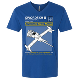 T-Shirts Royal / X-Small SWORDFISH SERVICE AND REPAIR MANUAL Men's Premium V-Neck