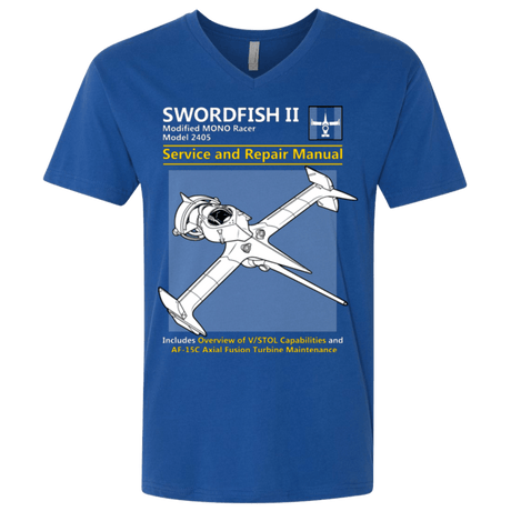 T-Shirts Royal / X-Small SWORDFISH SERVICE AND REPAIR MANUAL Men's Premium V-Neck