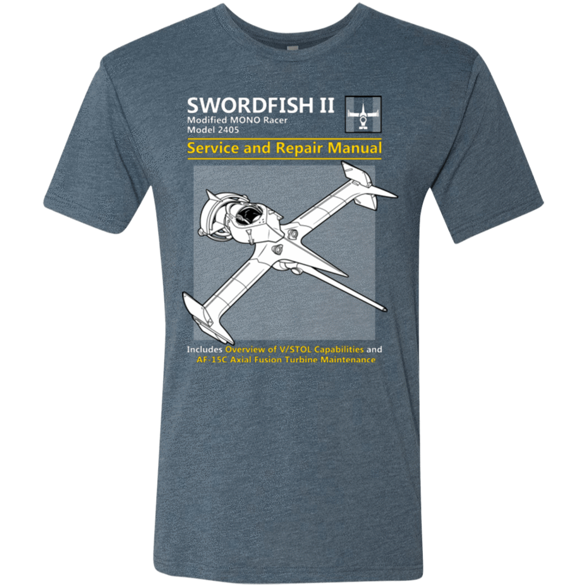 T-Shirts Indigo / Small SWORDFISH SERVICE AND REPAIR MANUAL Men's Triblend T-Shirt