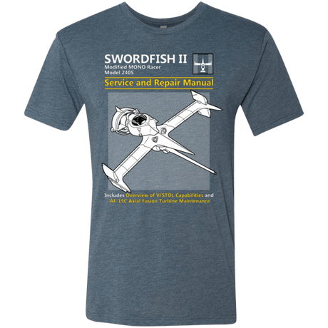 T-Shirts Indigo / Small SWORDFISH SERVICE AND REPAIR MANUAL Men's Triblend T-Shirt