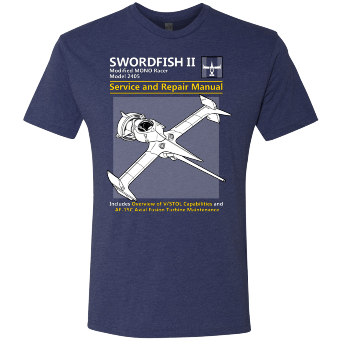 T-Shirts Vintage Navy / Small SWORDFISH SERVICE AND REPAIR MANUAL Men's Triblend T-Shirt