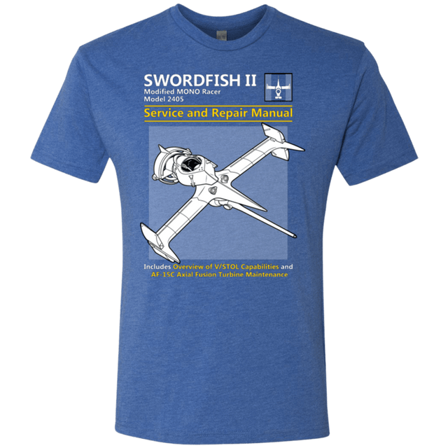 T-Shirts Vintage Royal / Small SWORDFISH SERVICE AND REPAIR MANUAL Men's Triblend T-Shirt