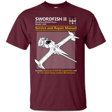T-Shirts Maroon / Small SWORDFISH SERVICE AND REPAIR MANUAL T-Shirt