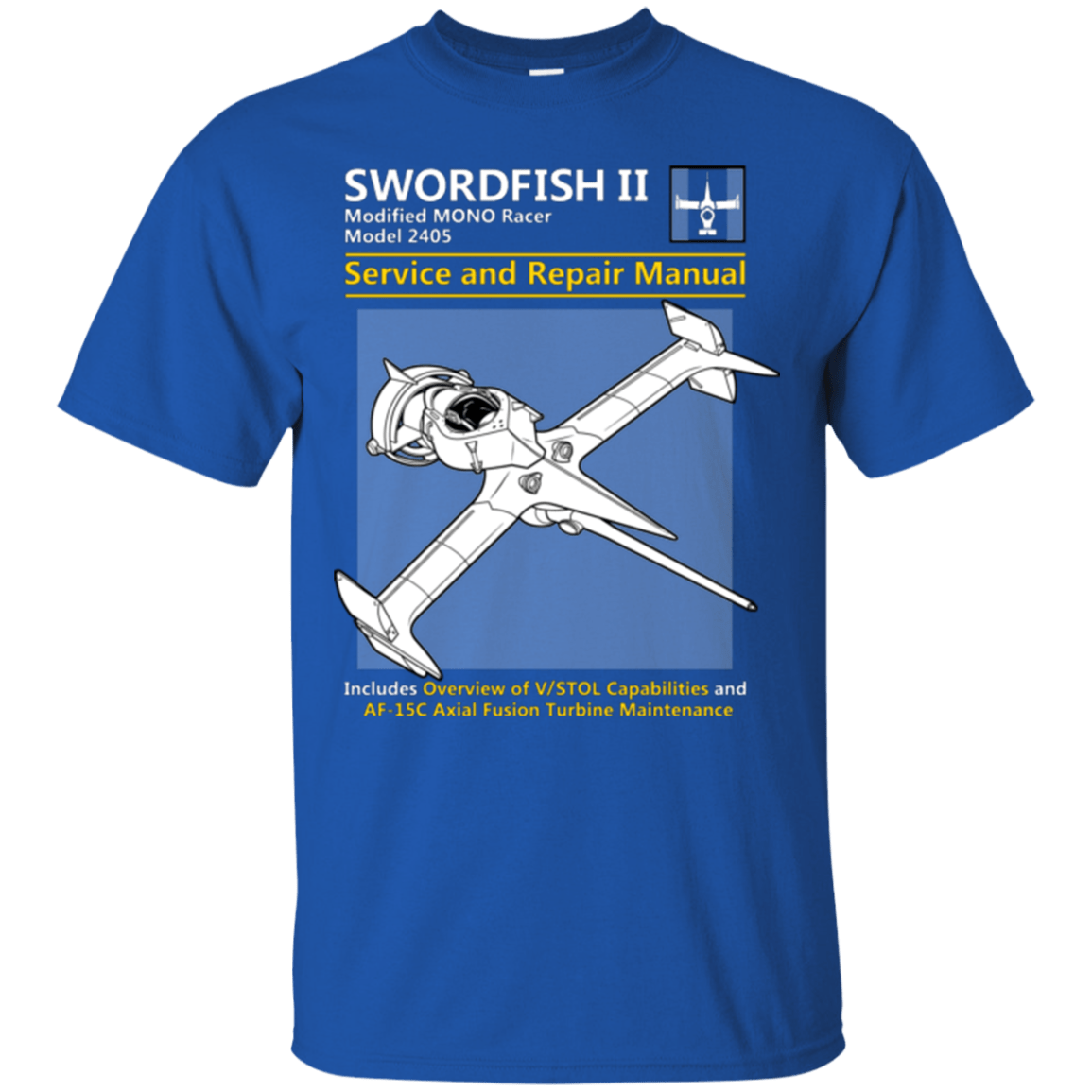 T-Shirts Royal / Small SWORDFISH SERVICE AND REPAIR MANUAL T-Shirt