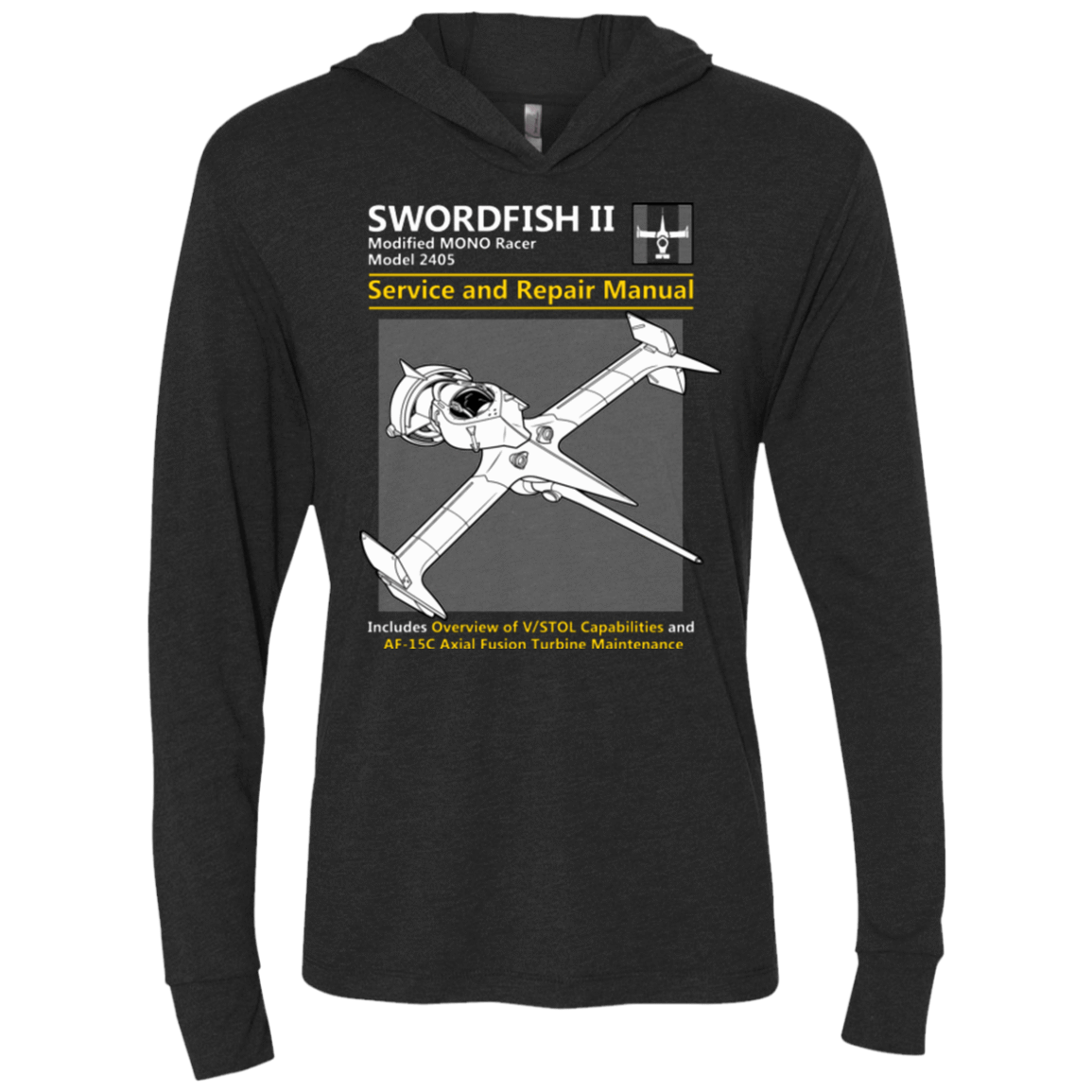 T-Shirts Vintage Black / X-Small SWORDFISH SERVICE AND REPAIR MANUAL Triblend Long Sleeve Hoodie Tee