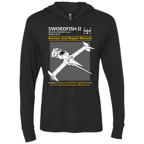 T-Shirts Vintage Black / X-Small SWORDFISH SERVICE AND REPAIR MANUAL Triblend Long Sleeve Hoodie Tee