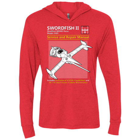 T-Shirts Vintage Red / X-Small SWORDFISH SERVICE AND REPAIR MANUAL Triblend Long Sleeve Hoodie Tee