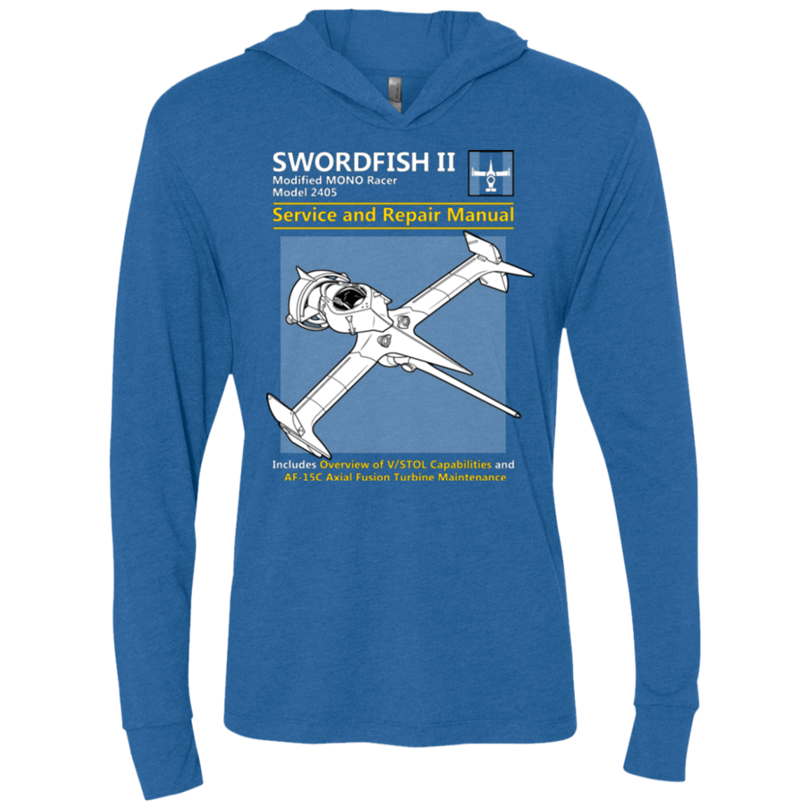 T-Shirts Vintage Royal / X-Small SWORDFISH SERVICE AND REPAIR MANUAL Triblend Long Sleeve Hoodie Tee