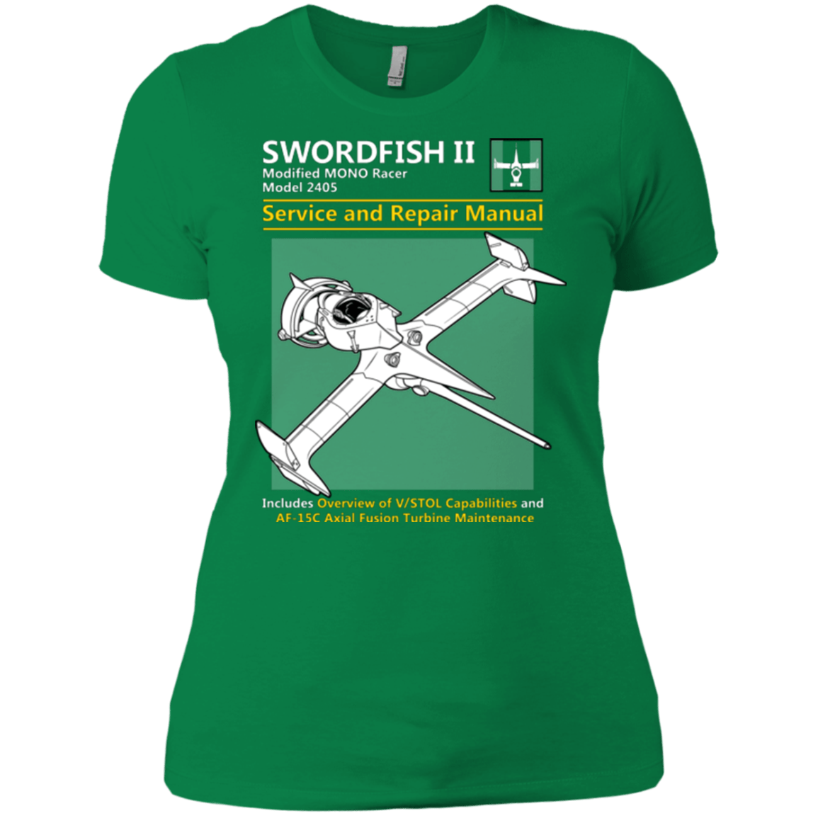 T-Shirts Kelly Green / X-Small SWORDFISH SERVICE AND REPAIR MANUAL Women's Premium T-Shirt