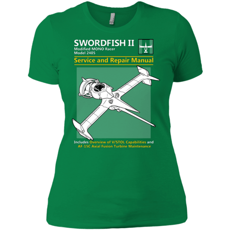T-Shirts Kelly Green / X-Small SWORDFISH SERVICE AND REPAIR MANUAL Women's Premium T-Shirt