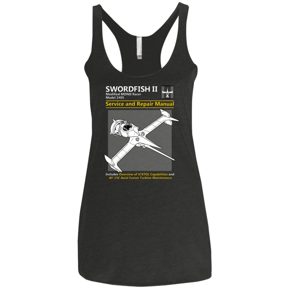 T-Shirts Vintage Black / X-Small SWORDFISH SERVICE AND REPAIR MANUAL Women's Triblend Racerback Tank