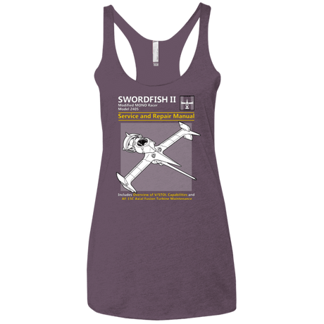 T-Shirts Vintage Purple / X-Small SWORDFISH SERVICE AND REPAIR MANUAL Women's Triblend Racerback Tank
