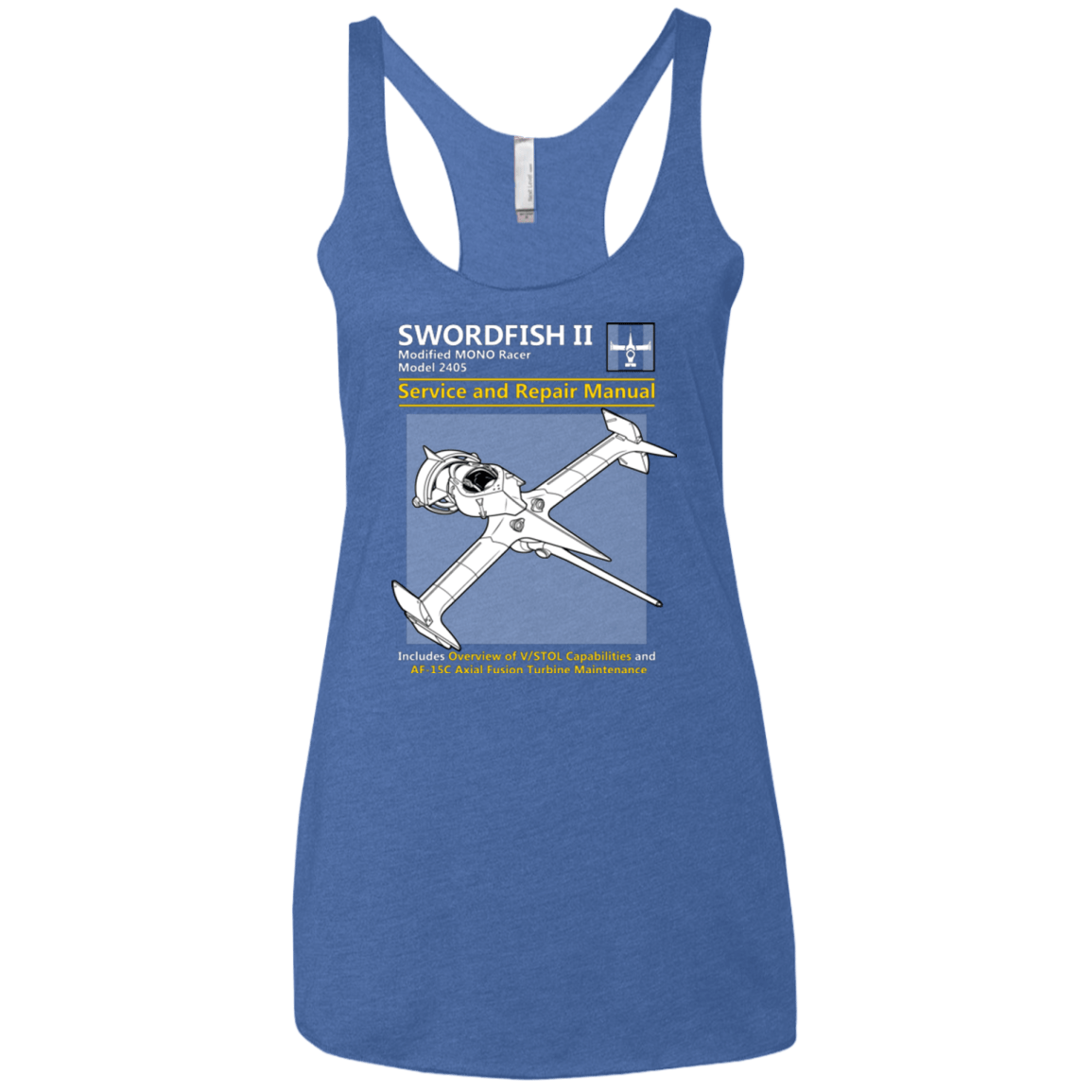 T-Shirts Vintage Royal / X-Small SWORDFISH SERVICE AND REPAIR MANUAL Women's Triblend Racerback Tank
