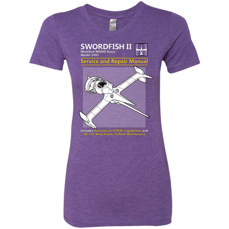 T-Shirts Purple Rush / Small SWORDFISH SERVICE AND REPAIR MANUAL Women's Triblend T-Shirt