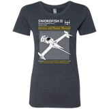 T-Shirts Vintage Navy / Small SWORDFISH SERVICE AND REPAIR MANUAL Women's Triblend T-Shirt