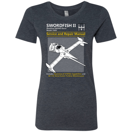 T-Shirts Vintage Navy / Small SWORDFISH SERVICE AND REPAIR MANUAL Women's Triblend T-Shirt