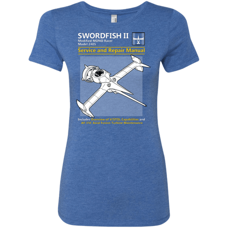 T-Shirts Vintage Royal / Small SWORDFISH SERVICE AND REPAIR MANUAL Women's Triblend T-Shirt