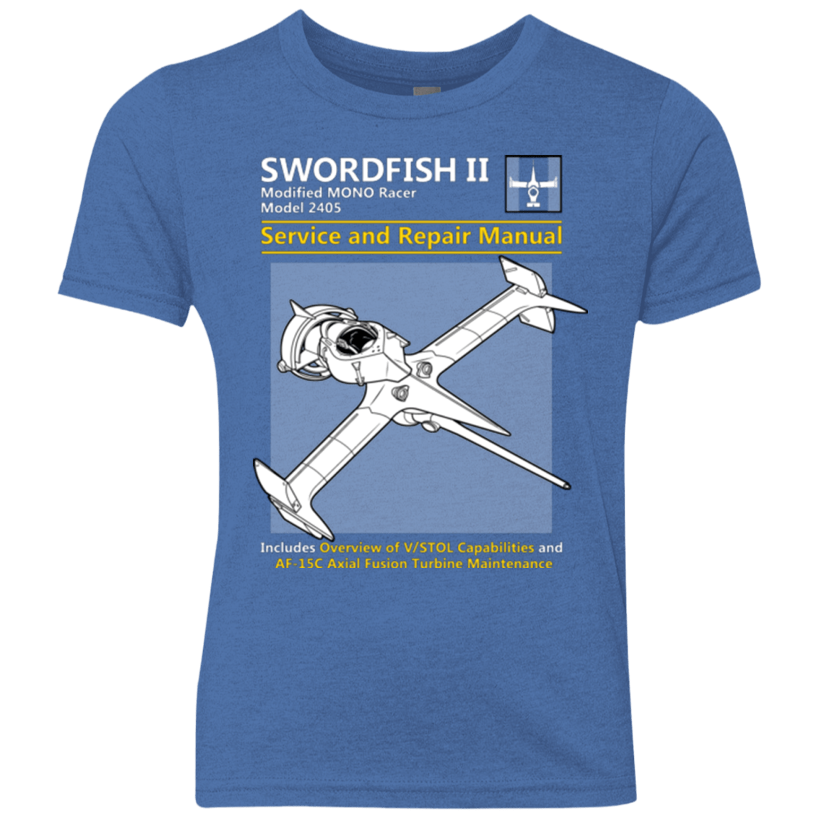 T-Shirts Vintage Royal / YXS SWORDFISH SERVICE AND REPAIR MANUAL Youth Triblend T-Shirt