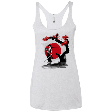 T-Shirts Heather White / X-Small Swordsman Pirate Women's Triblend Racerback Tank