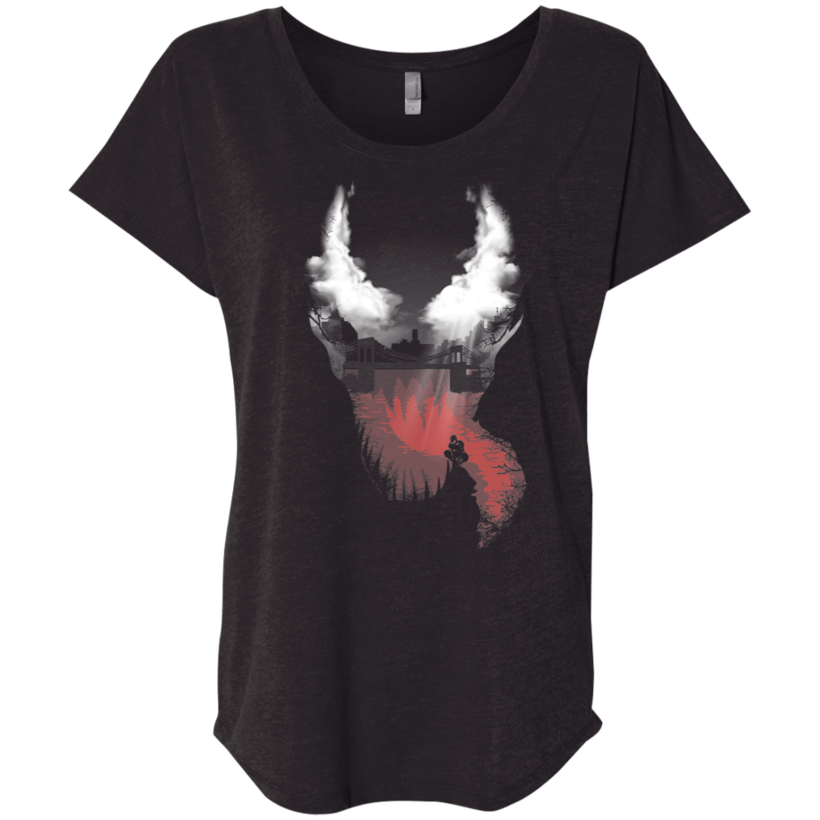 T-Shirts Vintage Black / X-Small Symbiote City Triblend Dolman Sleeve