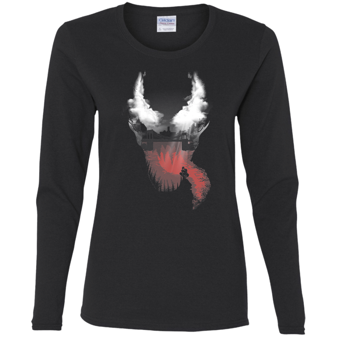 T-Shirts Black / S Symbiote City Women's Long Sleeve T-Shirt