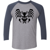 T-Shirts Premium Heather/ Vintage Navy / X-Small Symbiote Rorschach Men's Triblend 3/4 Sleeve