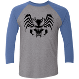 T-Shirts Premium Heather/ Vintage Royal / X-Small Symbiote Rorschach Men's Triblend 3/4 Sleeve