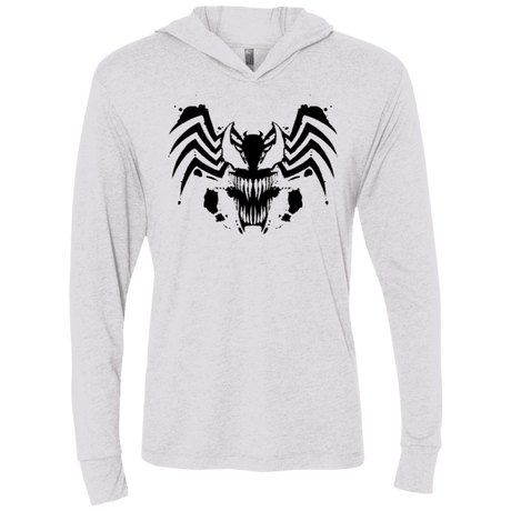 T-Shirts Heather White / X-Small Symbiote Rorschach Triblend Long Sleeve Hoodie Tee