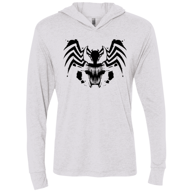 T-Shirts Heather White / X-Small Symbiote Rorschach Triblend Long Sleeve Hoodie Tee