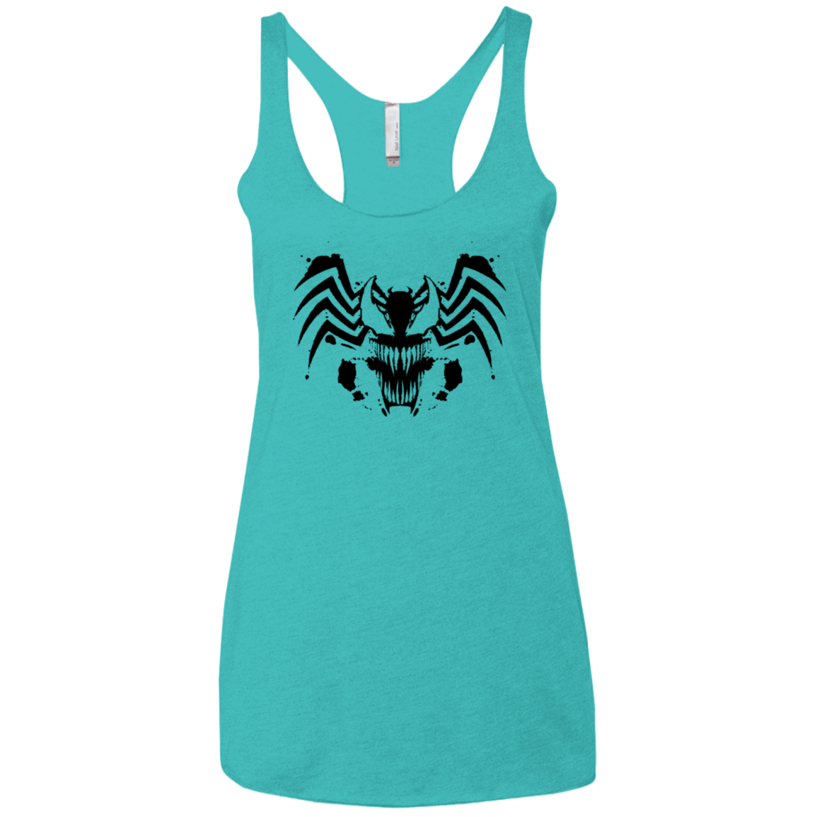 T-Shirts Tahiti Blue / X-Small Symbiote Rorschach Women's Triblend Racerback Tank