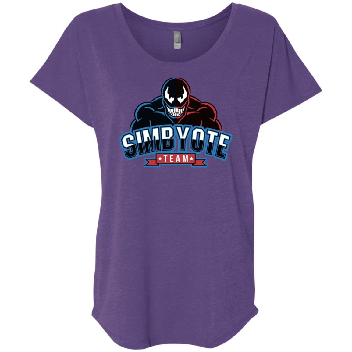 T-Shirts Purple Rush / X-Small Symbiote Team Triblend Dolman Sleeve
