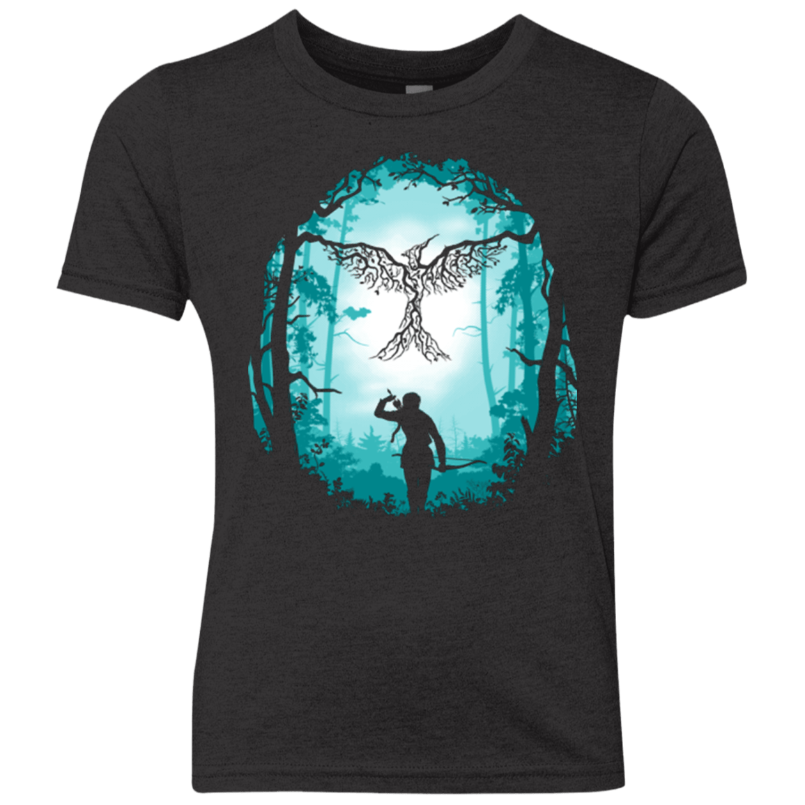 T-Shirts Vintage Black / YXS Symbol of Rebellion (Blue) Youth Triblend T-Shirt